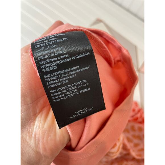 Bebe Orange Leopard Print V-Neck Fit And Flare Maxi Dress Womens Size S - Picture 6 of 7